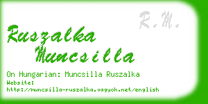 ruszalka muncsilla business card